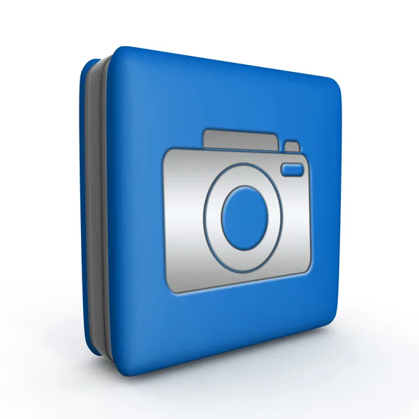 Foto quadratische Symbol auf weißem Hintergrund — Stockfoto