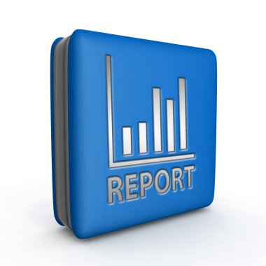 Beyaz arka plan üzerinde rapor kare simgesi