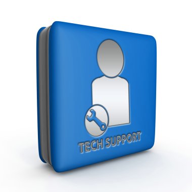 Kare simgesi beyaz arka plan üzerinde destek