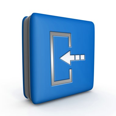 Beyaz arka plan üzerinde oturum açma kare simgesi