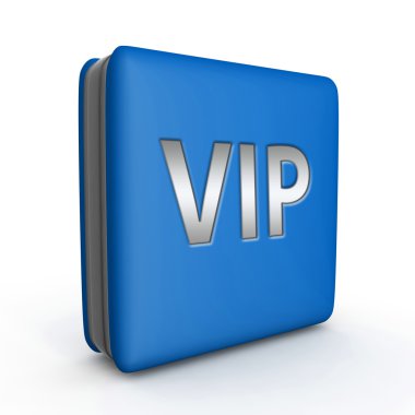 VIP kare simgesi beyaz arka plan üzerinde