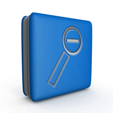 Kare simgesi beyaz arka plan üzerinde yakınlaştırma