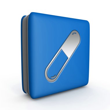 Beyaz zemin üzerine hap kare simgesi