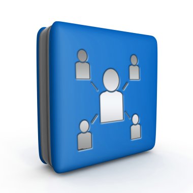 Hiyerarşi kare simgesi beyaz arka plan üzerinde