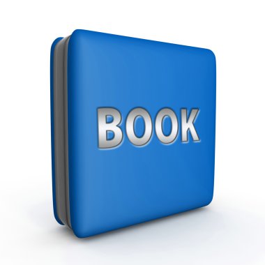 Beyaz arka plan üzerinde kitap kare simgesini