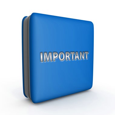 Beyaz arka plan üzerinde önemli kare simgesi