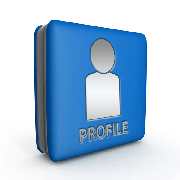 Profil quadratisches Symbol auf weißem Hintergrund — Stockfoto
