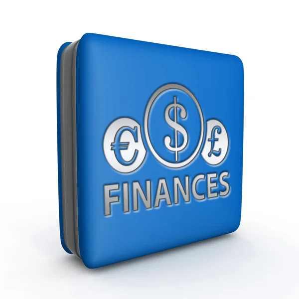 Finance square icon on white background — Stock Photo, Image