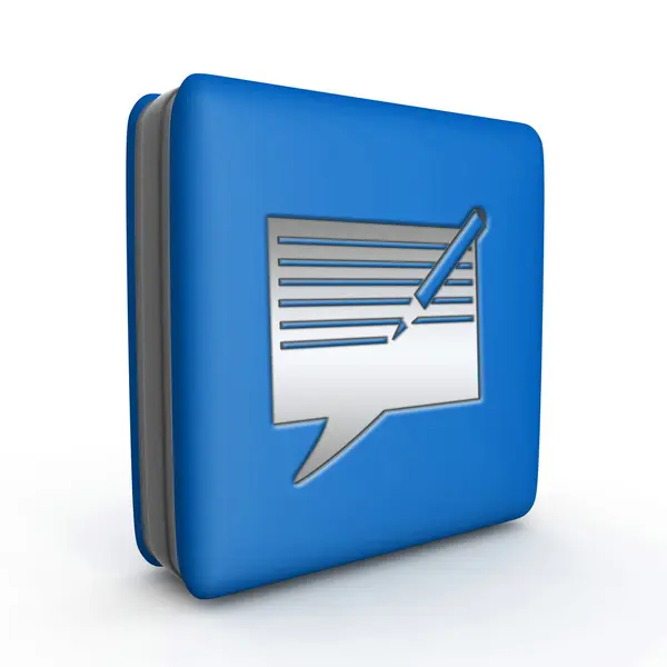 New message square icon on white background — Stock Photo, Image