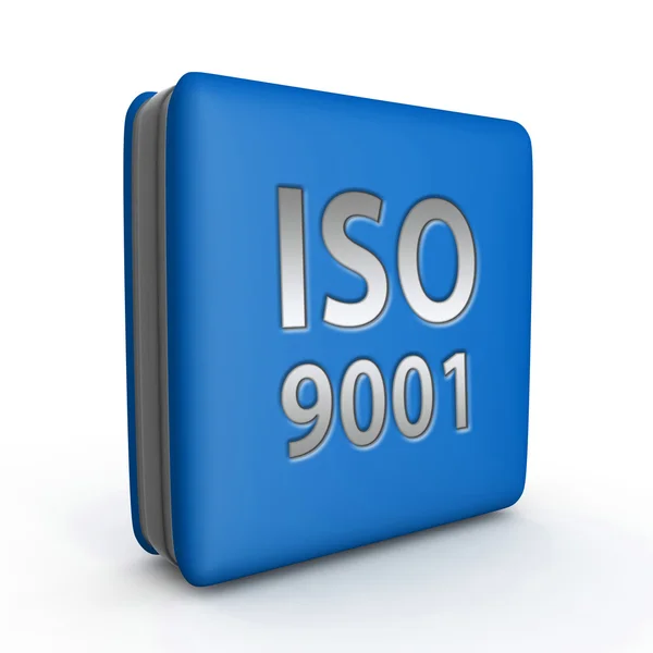 ISO 9001 téren ikon fehér háttér — Stock Fotó