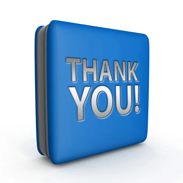 Thank you square icon on white background — Stock Photo, Image