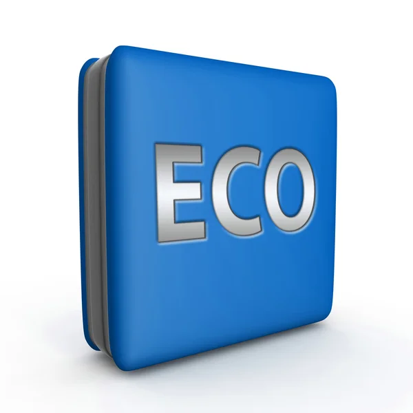 Eco square icon on white background — Stock Photo, Image