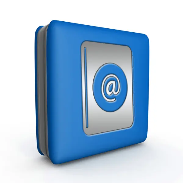 Icono cuadrado de correo electrónico sobre fondo blanco —  Fotos de Stock