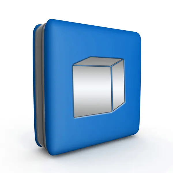 Box square icon on white background — Stock Photo, Image