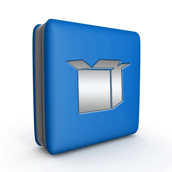 Box square icon on white background — Stock Photo, Image