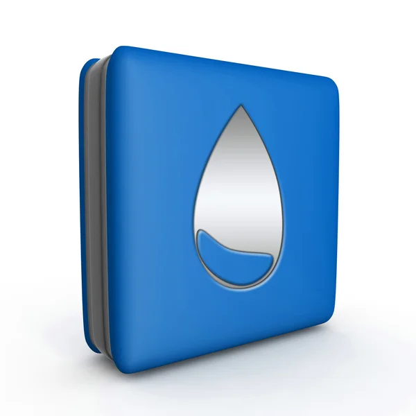 Wasser-Quadrat-Symbol auf weißem Hintergrund — Stockfoto