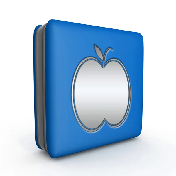 Apple square icon on white background — Stock Photo, Image