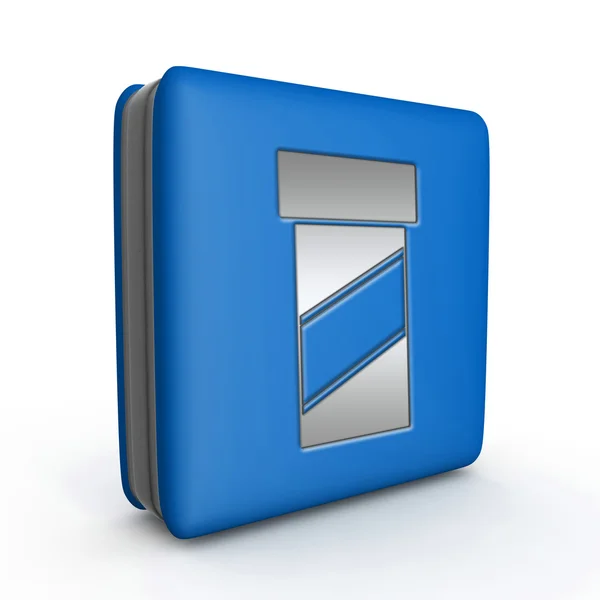 Pill square icon on white background — Stock Photo, Image