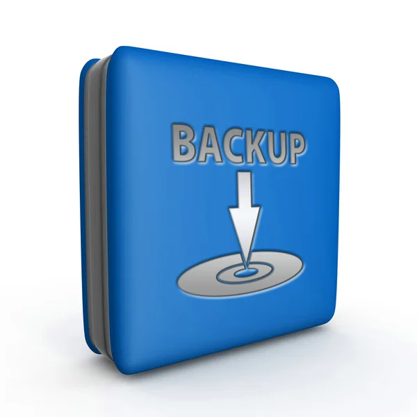 Backup quadratischen Symbol auf weißem Hintergrund — Stockfoto