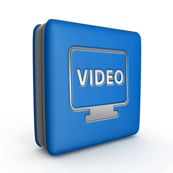 白い背景の上のビデオの正方形のアイコン — ストック写真