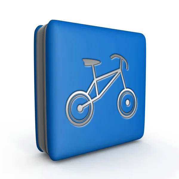 Fahrrad-Quadrat-Symbol auf weißem Hintergrund — Stockfoto