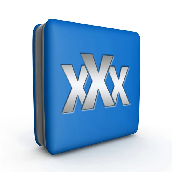 Xxx vierkante pictogram op witte achtergrond — Stockfoto