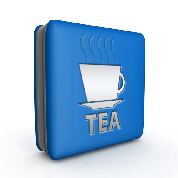 Tea square icon on white background — Stock Photo, Image