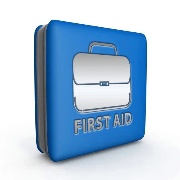 First aid square icon on white background — Stock Photo, Image