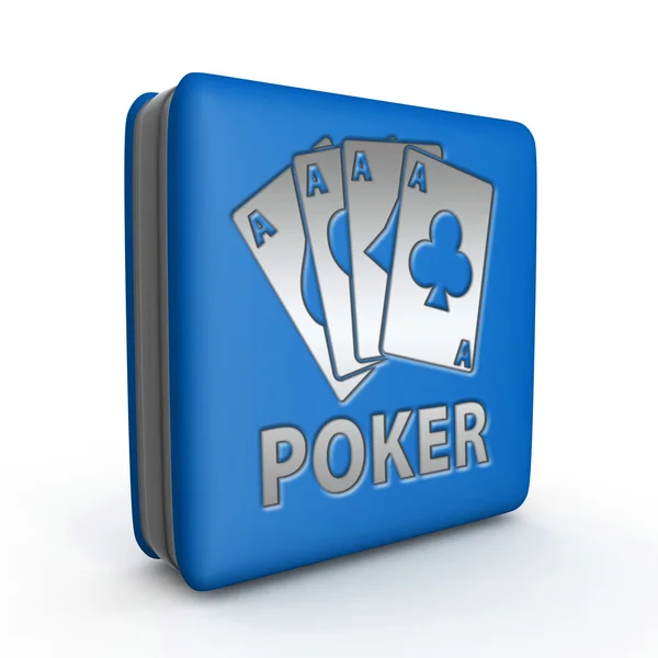 Покер квадратный значок на белом фоне — стоковое фото