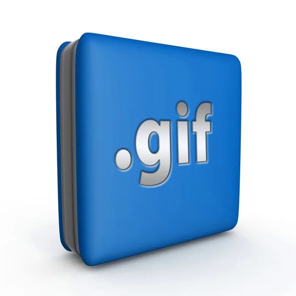 .gif square icon on white background — Stock Photo, Image