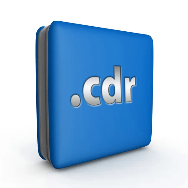 .cdr square icon on white background — Stock Photo, Image