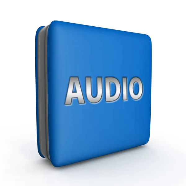 Audio square icon on white background — Stock Photo, Image