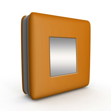 Beyaz arka plan üzerinde dur kare simgesi