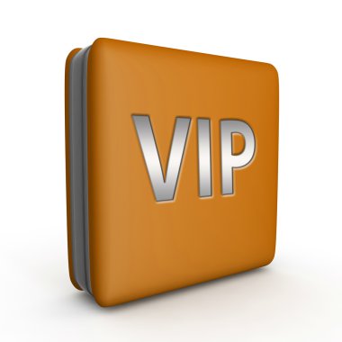 VIP kare simgesi beyaz arka plan üzerinde