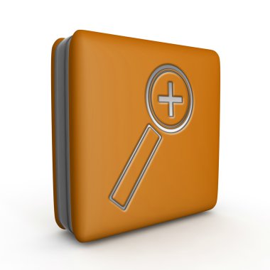 Kare simgesi beyaz arka plan üzerinde yakınlaştırma