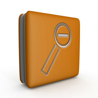 Kare simgesi beyaz arka plan üzerinde yakınlaştırma