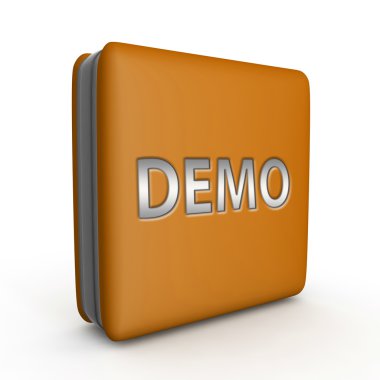 Beyaz arka plan üzerinde demo kare simgesi
