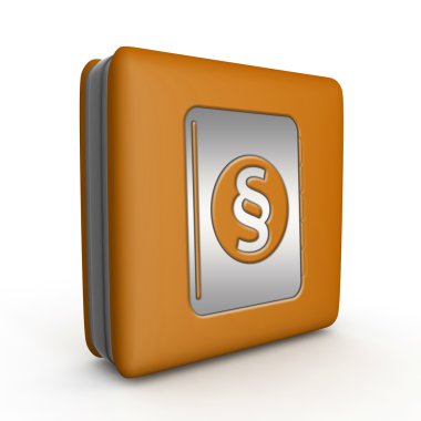 Beyaz arka planda hukuk kare simgesi