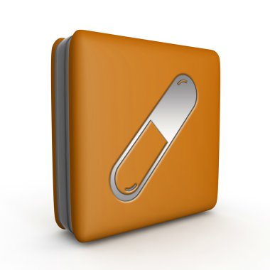 Beyaz zemin üzerine hap kare simgesi