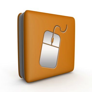 Bilgisayar fare kare simgesi beyaz arka plan üzerinde