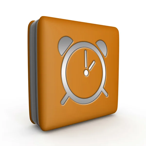 Kwadratowe ikona alarmu na białym tle — Zdjęcie stockowe
