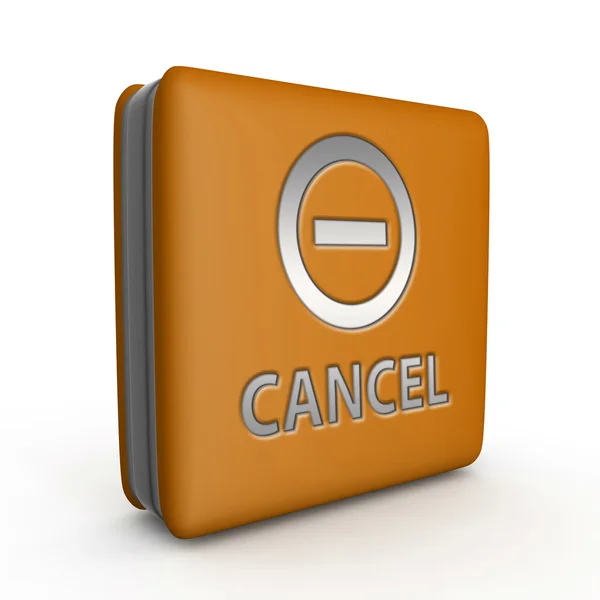 Cancel square icon on white background — Stock Photo, Image