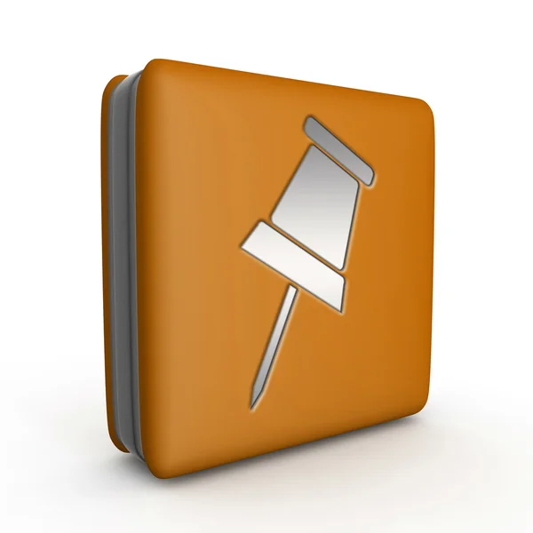 Safety pin square icon on white background — Stock Photo, Image