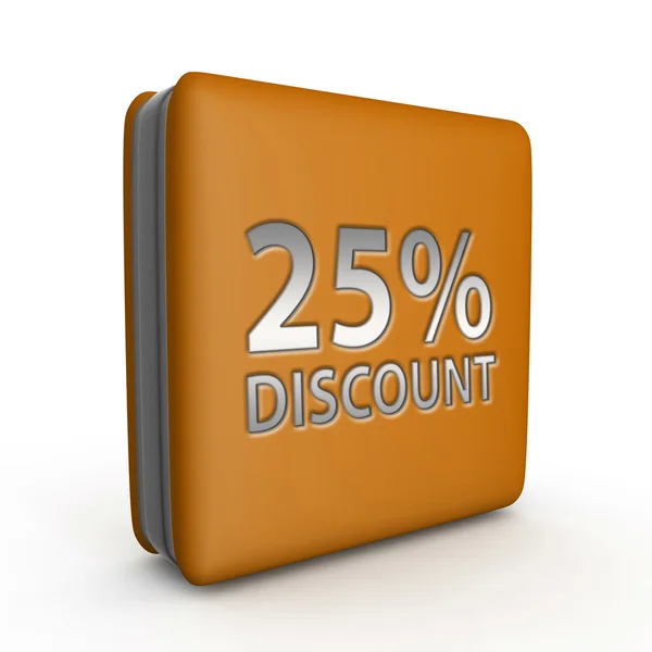 Discount 25 square icon on white background — Stock Photo, Image