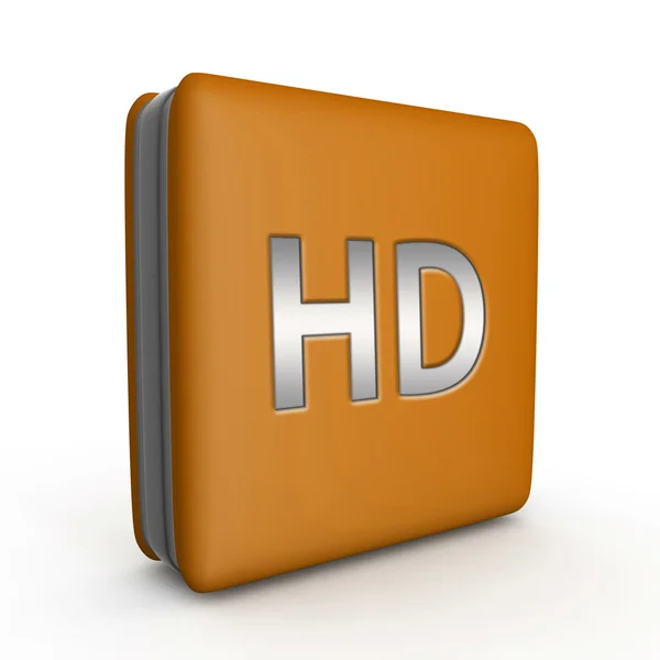 Icona quadrata HD su sfondo bianco — Foto Stock