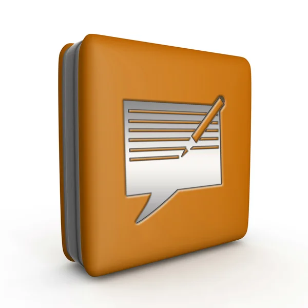 New message square icon on white background — Stock Photo, Image