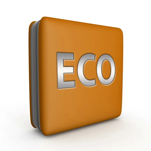 Eco vierkante pictogram op witte achtergrond — Stockfoto