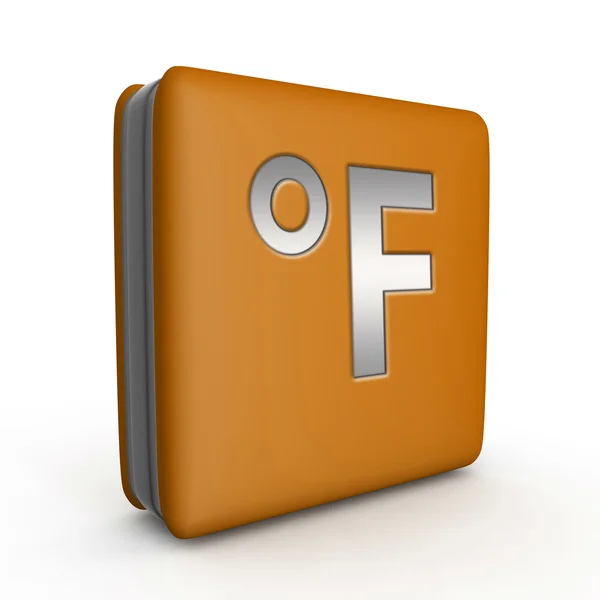Fahrenheit icono cuadrado sobre fondo blanco —  Fotos de Stock
