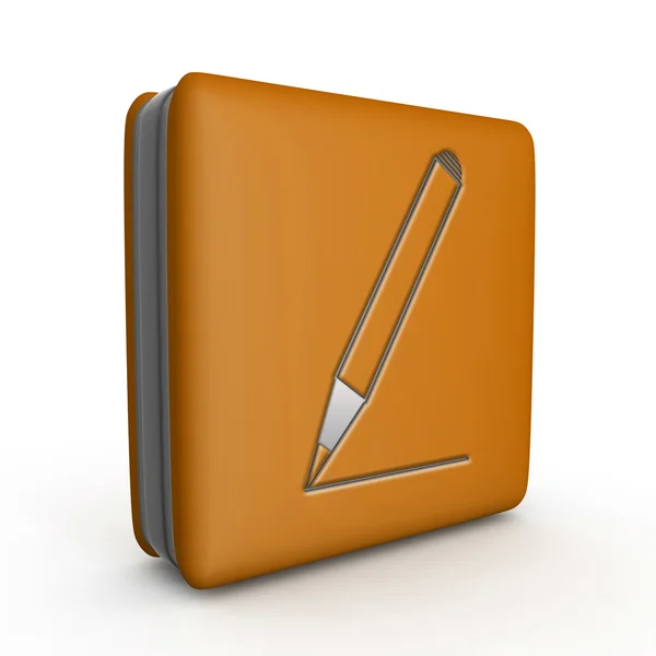 Pencil square icon on white background — Stock Photo, Image