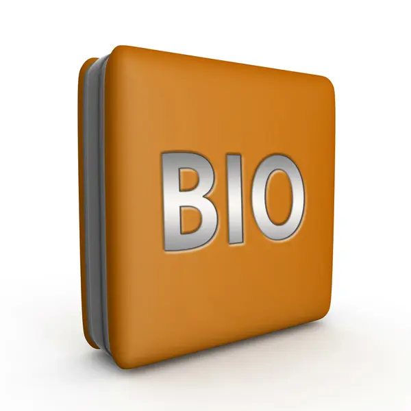 Bio square icon on white background — Stock Photo, Image